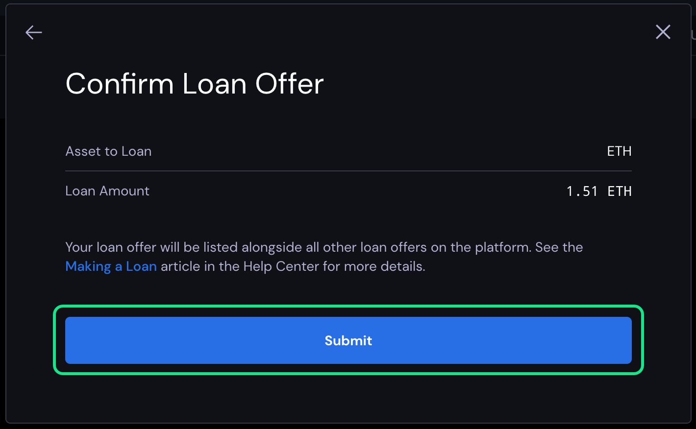 Submit button in Loan Offer pop up.png