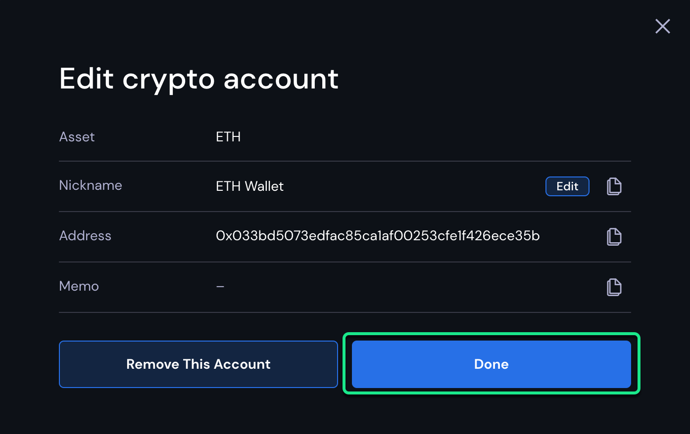 Done button in Edit crypto account.png